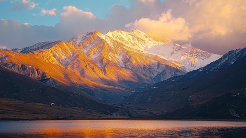 金山日出山峦金光
