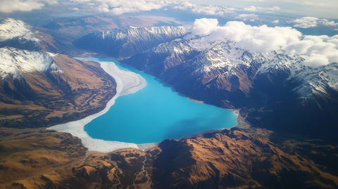 湖泊雪山冰川环绕