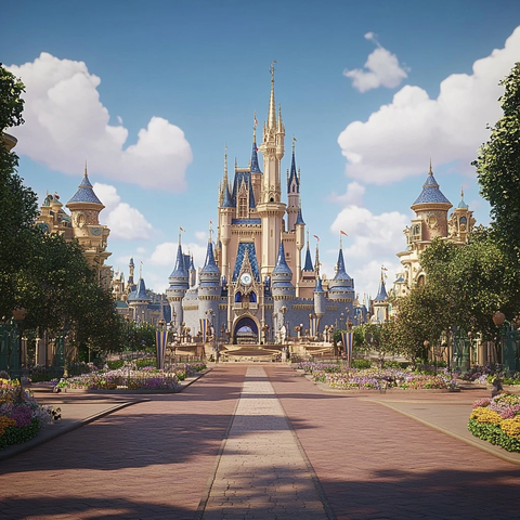 童话风格城堡全景