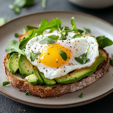 牛油果吐司配水煮蛋早餐