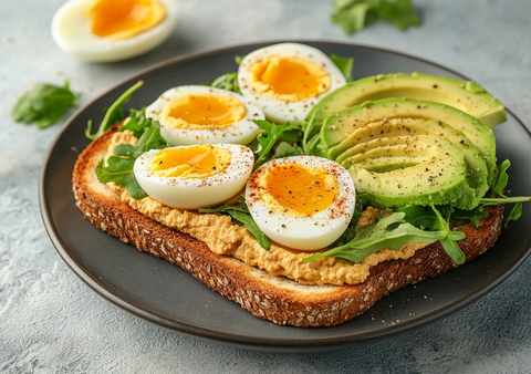 吐司配牛油果水煮蛋沙拉