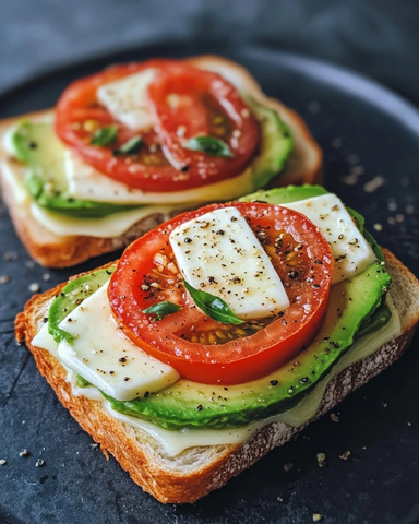 牛油果番茄芝士烤面包