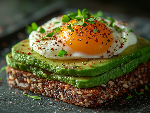 牛油果吐司配水煮蛋