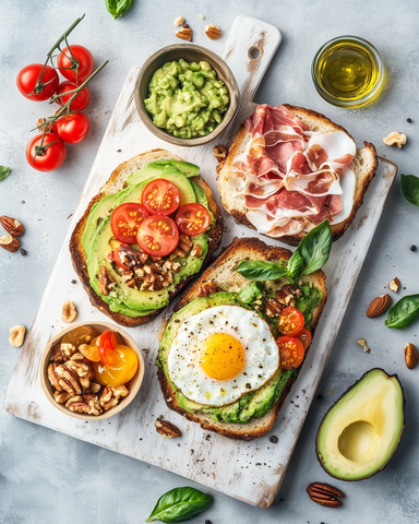 牛油果鸡蛋吐司拼盘