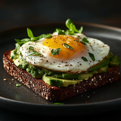 牛油果吐司配水煮蛋