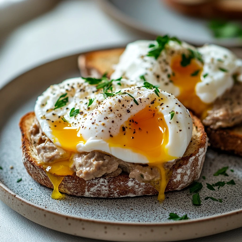 水煮蛋面包配肉酱吐司