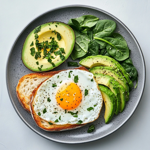 藜麦吐司配煎蛋牛油果