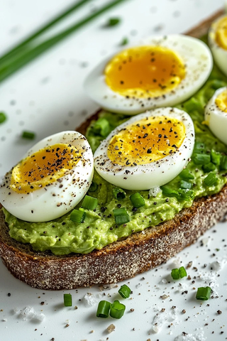 黑麦面包牛油果鸡蛋拼盘