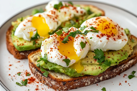 牛油果吐司配水煮蛋