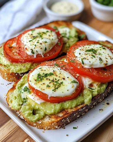 牛油果番茄马苏里拉三明治