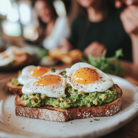 早餐分享牛油果鸡蛋吐司