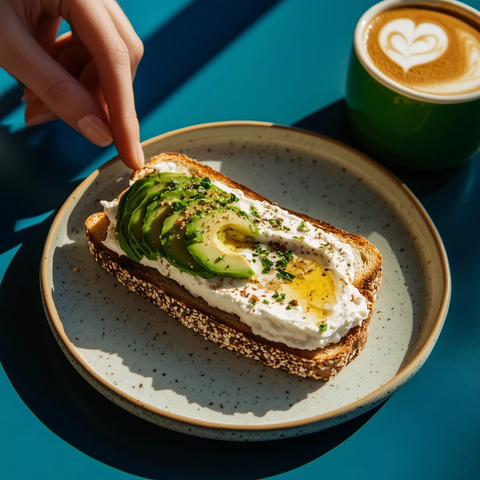 奶油芝士吐司与咖啡的共享时刻