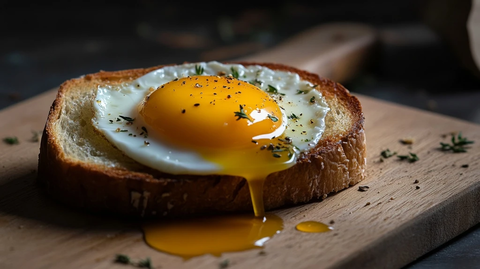 温泉蛋吐司蛋黄溢出