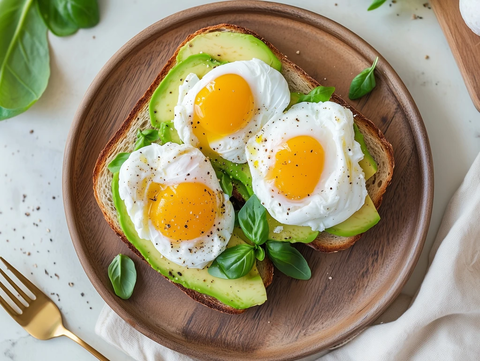 牛油果吐司配水煮蛋