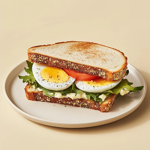 番茄煮鸡蛋三明治