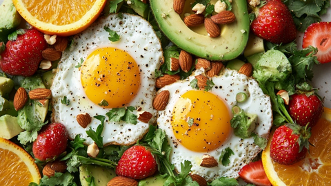 阳光蛋香蔬果坚果健康早餐