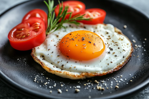 煎蛋配切番茄