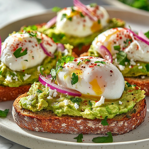 牛油果吐司配水煮蛋