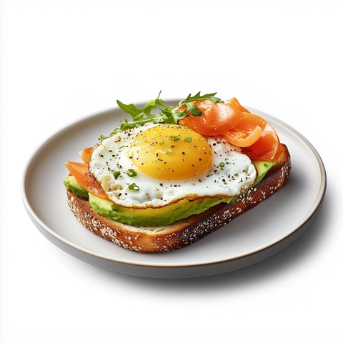 牛油果吐司配煎蛋