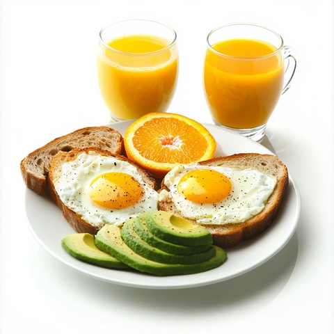 煎蛋牛油果面包咖啡