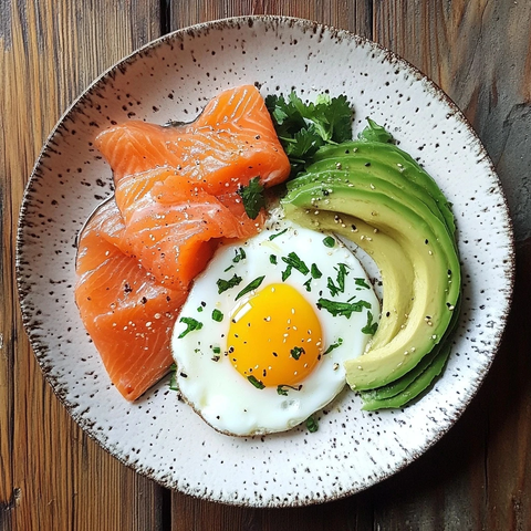 袋装蛋配牛油果烟熏三文鱼