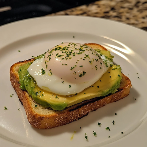 牛油果吐司与水煮蛋