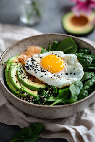 牛油果温泉蛋早餐碗