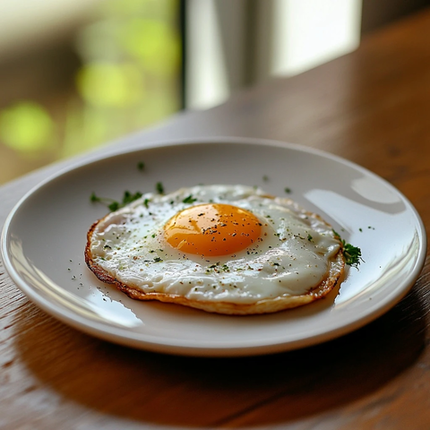 鸡蛋白盘木桌窗户