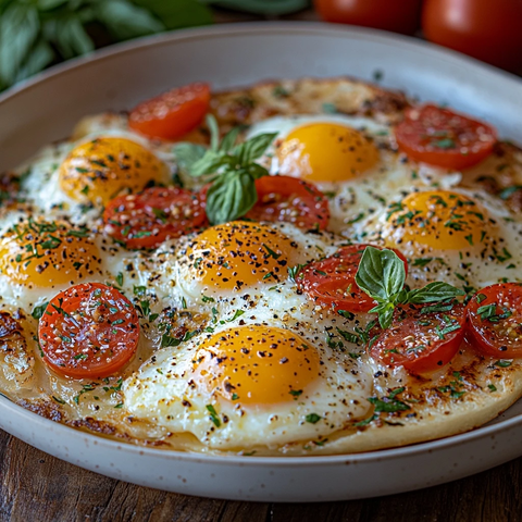 蛋在番茄酱中配面包