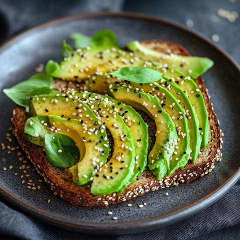 牛油果吐司配芝麻籽