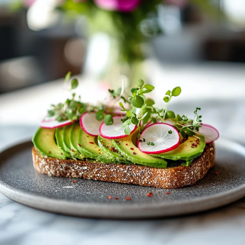 牛油果吐司配香辣配菜