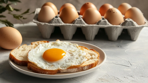 面包煎蛋与鸡蛋盒