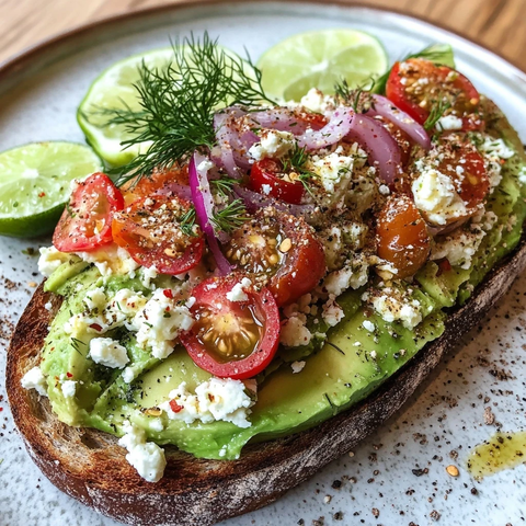 牛油果吐司配番茄羊奶酪