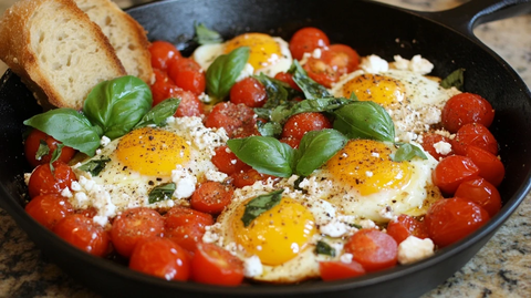 烤蛋番茄洋葱芝士铁锅菜