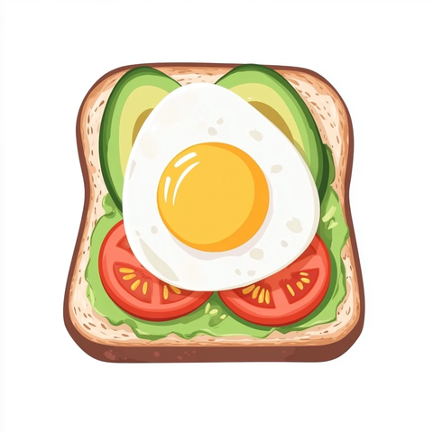 牛油果煎蛋番茄吐司