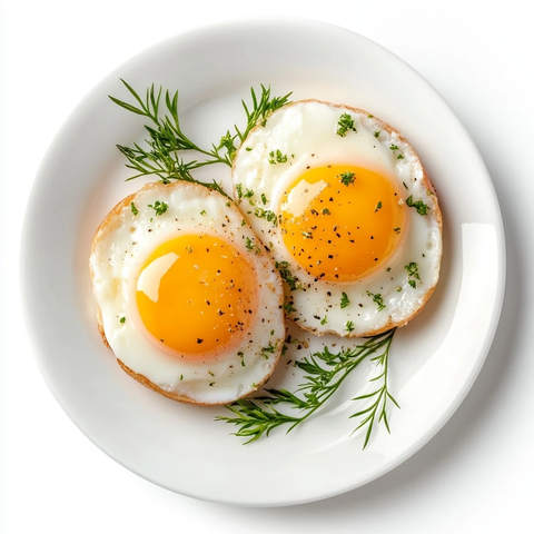 新鲜鸡蛋早餐展示