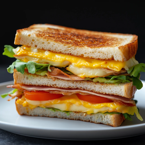经典三明治双层面包夹配料