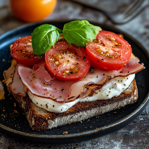 无面包火腿番茄三明治