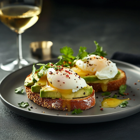 牛油果吐司配水煮蛋