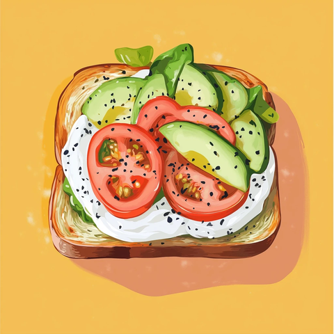 健康吐司小吃创意设计