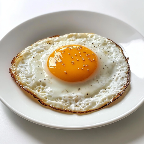 白色盘子鸡蛋芝麻