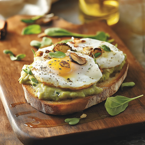 酸面包吐司配鳄梨鸡蛋
