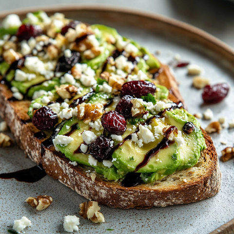 牛油果酸种面包配羊奶酪