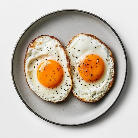 煎蛋灰板白色背景