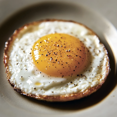 完美煎蛋蕾丝边与金黄蛋心