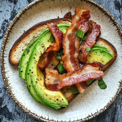 牛油果培根酸面包