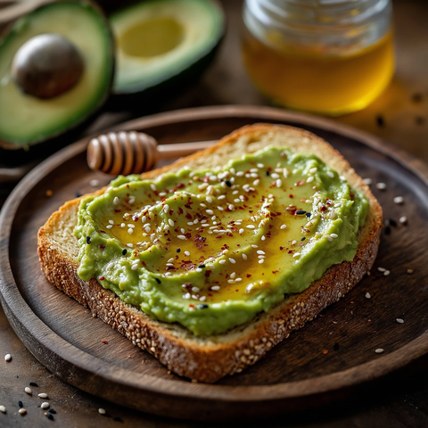 蜂蜜牛油果吐司木盘摆盘