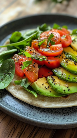 牛油果菠菜拉瓦什卷