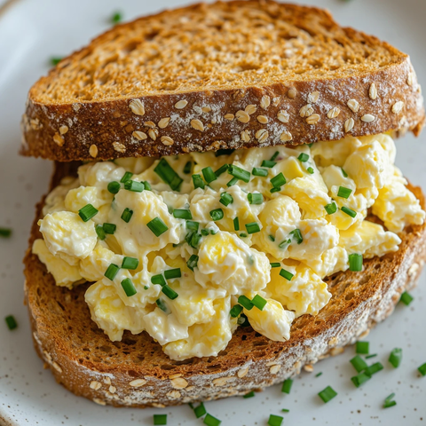 多谷物面包鸡蛋沙拉三明治