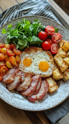 厨房早餐桌上的丰富蛋白质